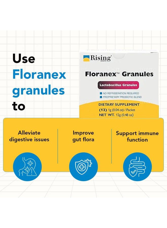 Rising Pharma - Floranex Granules - Lactobacillus Granules Probiotic Dietary Supplements - 12 Packets - Image 3