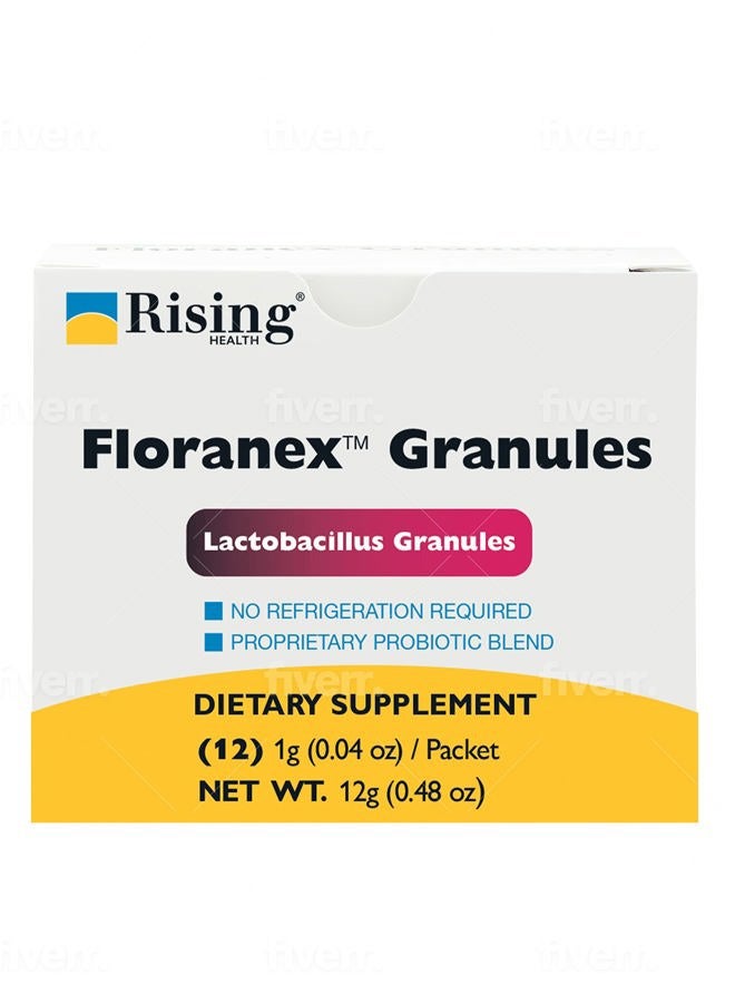 Rising Pharma - Floranex Granules - Lactobacillus Granules Probiotic Dietary Supplements - 12 Packets - Image 1