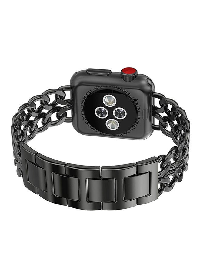 NIBEMINENT Stainless Steel Band For Apple Watch 42 mm Black