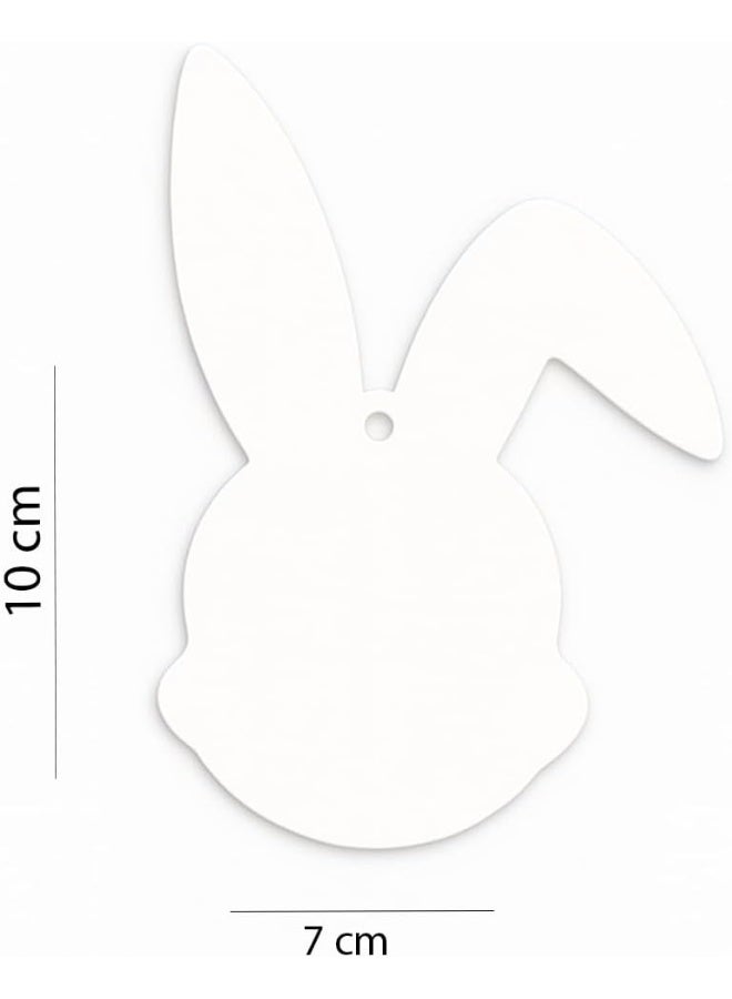 Horoof Home® White Acrylic Easter Bunny Head Blanks - Image 2