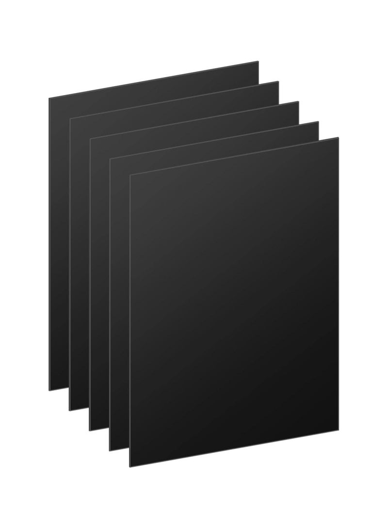 TPGP 5pcs Black Acrylic Sheet 1.7mm Thick Plastic Sheets, Acrylic Plastic Panel Boards for Picture Frame, DIY Projects, Painting, and Display (15 x 10cm)  - Image 1