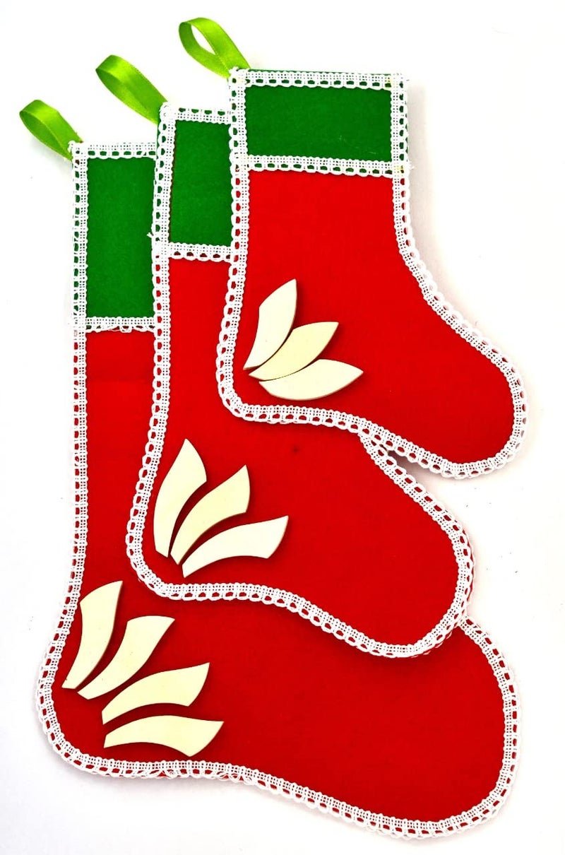 The Brown BoxSet of 3 Christmas StockingsSocksChristmas Decoration ItemChristmas OrnamentsChristmas Gift Stuffers