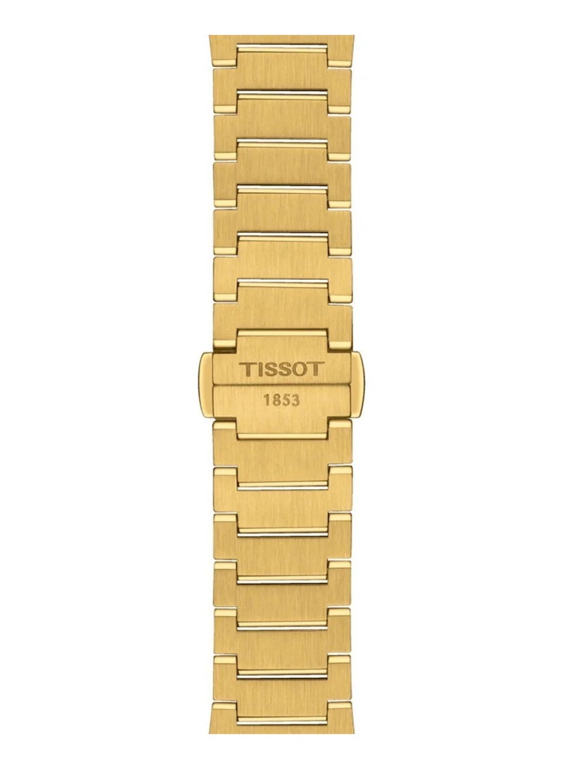 TISSOT ساعة كواتز سويسرية مصنوعة من الفولاذ المقاوم للصدأ بطلاء ذهبى بقطر 35 مم T137.210.33.021.00 للرجال والنساء - Image 3