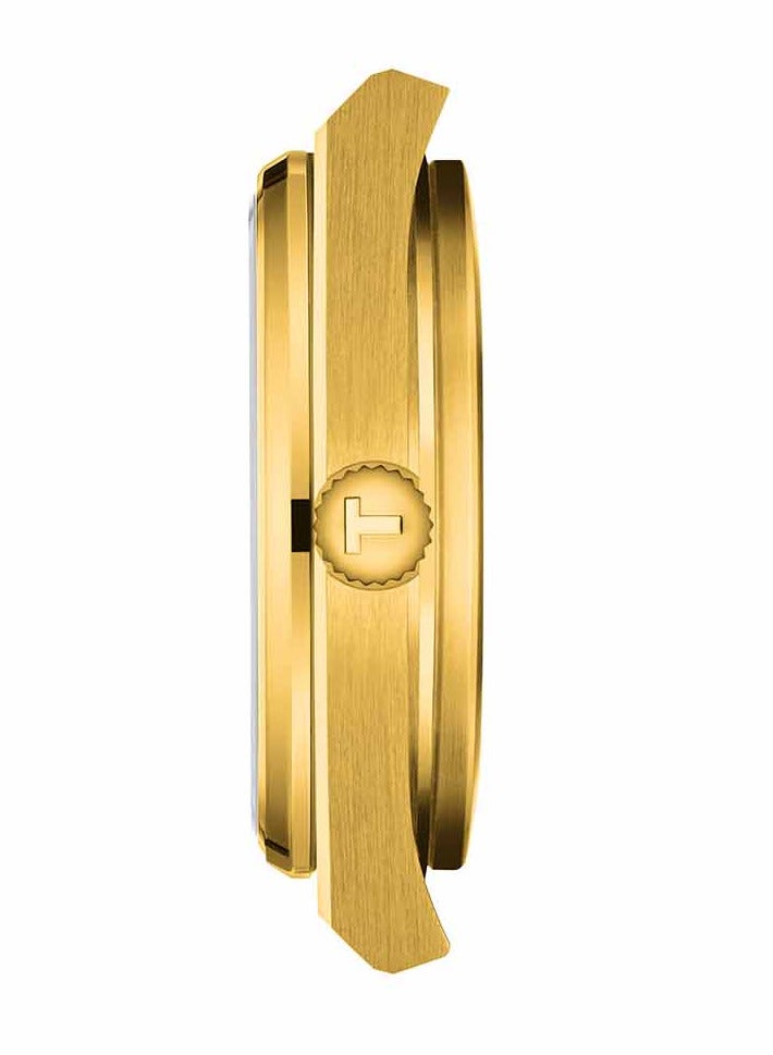 TISSOT ساعة كواتز سويسرية مصنوعة من الفولاذ المقاوم للصدأ بطلاء ذهبى بقطر 35 مم T137.210.33.021.00 للرجال والنساء - Image 2