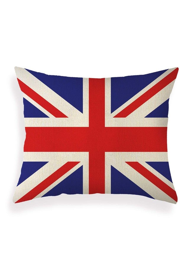 Ogiselestyle British Flag Lumbar Pillow Cover 12x20 Inch Home Decor Cushion Case for Sofa Couch - Image 1
