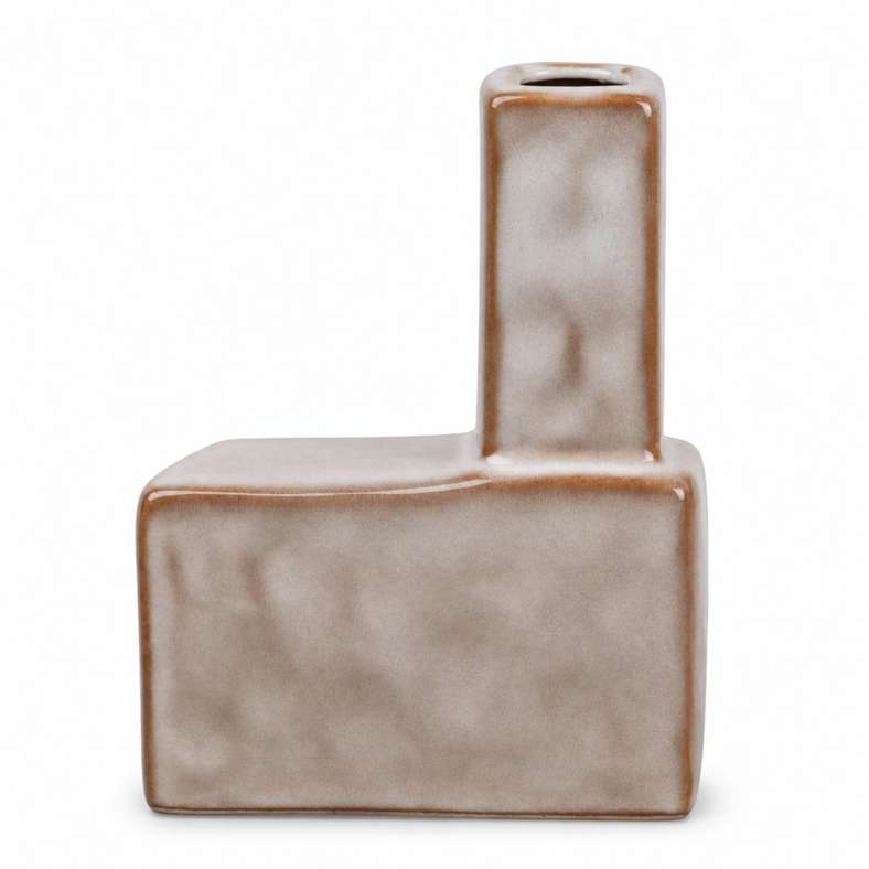 Pan Home Tetris Ceramic Block Vase 11.5x6x15.3cm - Beige - 112AIC9904865 - Image 4