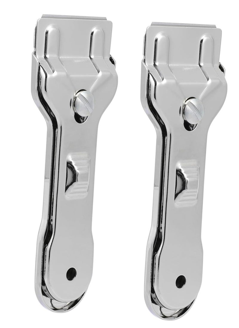 Oasisgalore 2 pcs Stainless Steel Sticker Remover Tools, Razor Blade Scraper Set for Glass, Windows, Tiles, Glue Removal, Silver  - Image 1