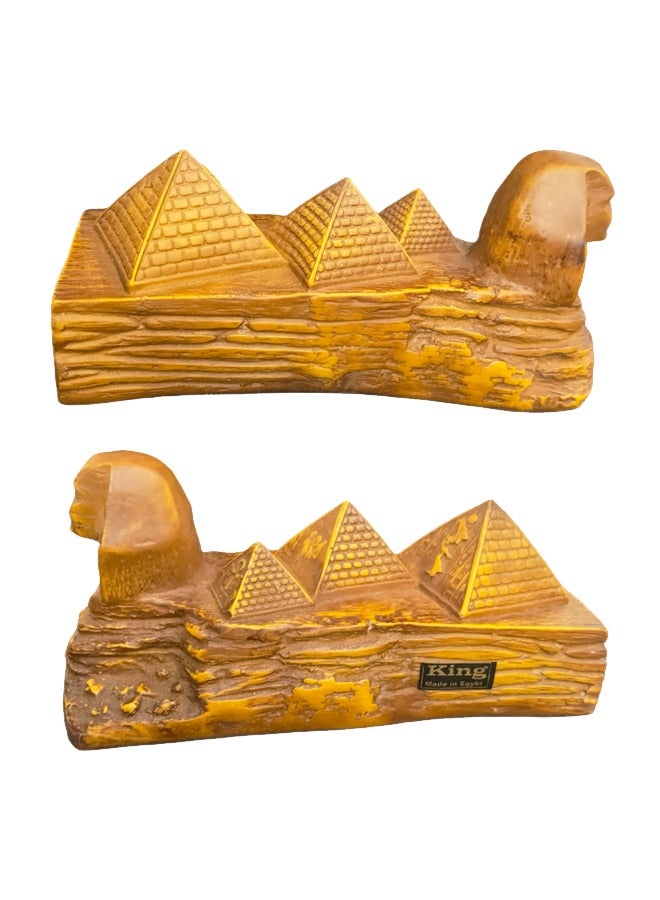 Egyptian Imports Wooden Pyramid Statue - Image 4