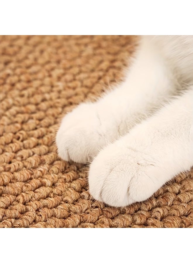 1pc Half-Circle Rippled Edge Jute-Like Carpet. Easy To Clean, Very Suitable For Pet Owners, Applicable To Various Scenes And Themes, Can Be Used For Living Room, Dining Room, Study, Bedroom, And Other Entrances, Bedroom Carpet, Living Room Carpet,60x90cm - Image 4
