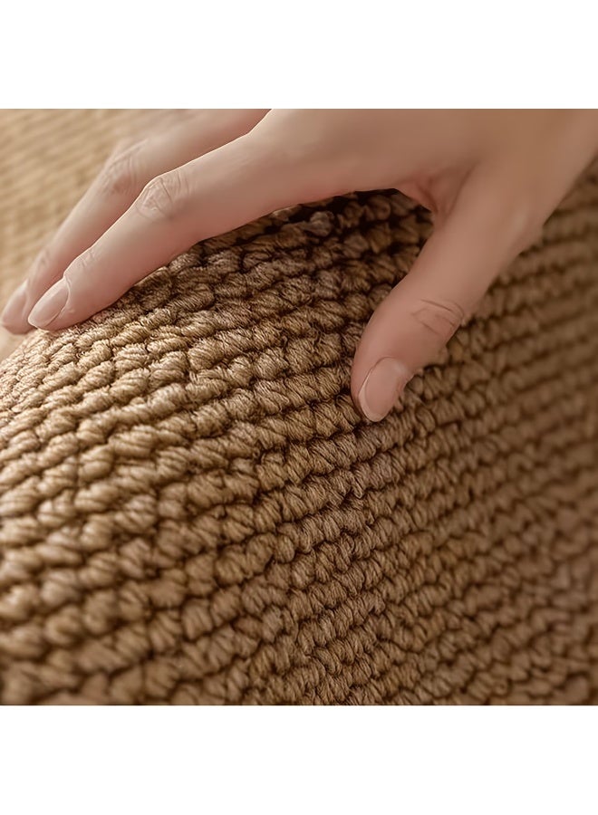 1pc Half-Circle Rippled Edge Jute-Like Carpet. Easy To Clean, Very Suitable For Pet Owners, Applicable To Various Scenes And Themes, Can Be Used For Living Room, Dining Room, Study, Bedroom, And Other Entrances, Bedroom Carpet, Living Room Carpet,60x90cm - Image 5