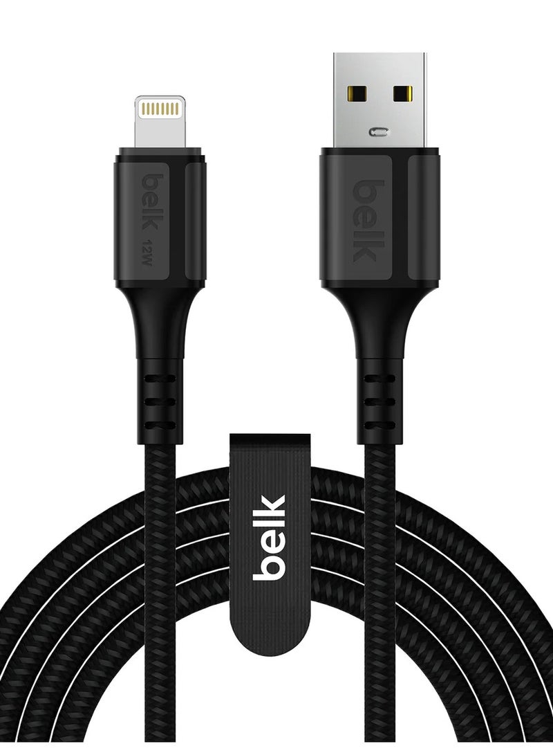 بيلك كابل شحن Lightning إلى Type-USB-A بقوة 12 وات – شحن متين وسريع - Image 1