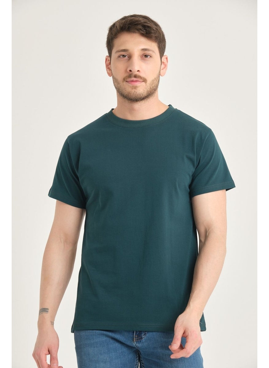 Four Man - 2 Pieces Men's 100% Cotton Standard Pattern Non-Wrinkle Plain Color Basic T-Shirt - Image 1