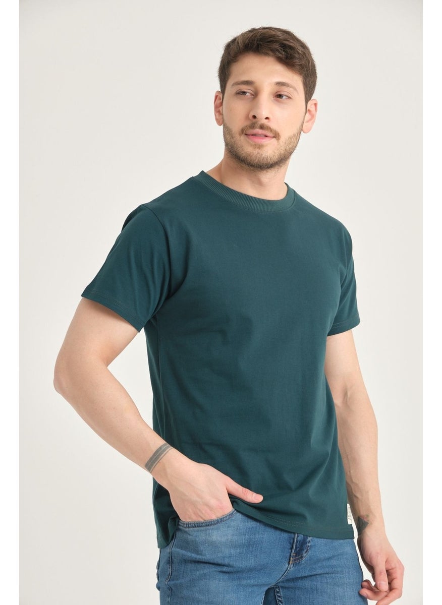 Four Man - 2 Pieces Men's 100% Cotton Standard Pattern Non-Wrinkle Plain Color Basic T-Shirt - Image 1