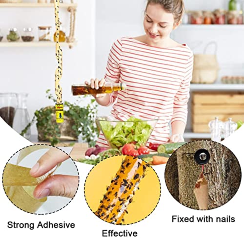 Supvox® 16Pcs Fly Trap Kit for Insects, Whiteflies, Aphids, Leaf Minor, Thriphs, Yellow Ultra Sticky Trap for Insect in Garden & Farm for Indoor or Greenhouse Use Hangable Fly Sticker Paper - Image 3