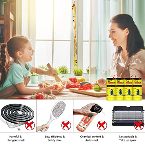 Supvox® 16Pcs Fly Trap Kit for Insects, Whiteflies, Aphids, Leaf Minor, Thriphs, Yellow Ultra Sticky Trap for Insect in Garden & Farm for Indoor or Greenhouse Use Hangable Fly Sticker Paper - Image 5