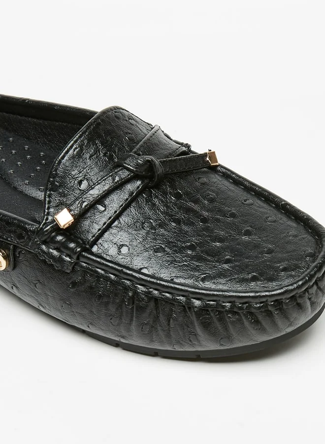 Flora Bella By Shoexpress Women's Textured Slip-On Mules With Knot Accent