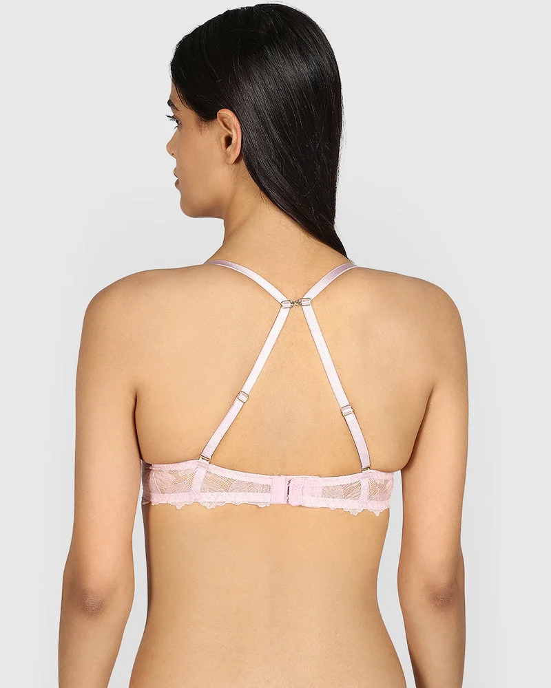 لا سينزا La Senza Hello Sugar Lace Plunge Double Pushup Bra