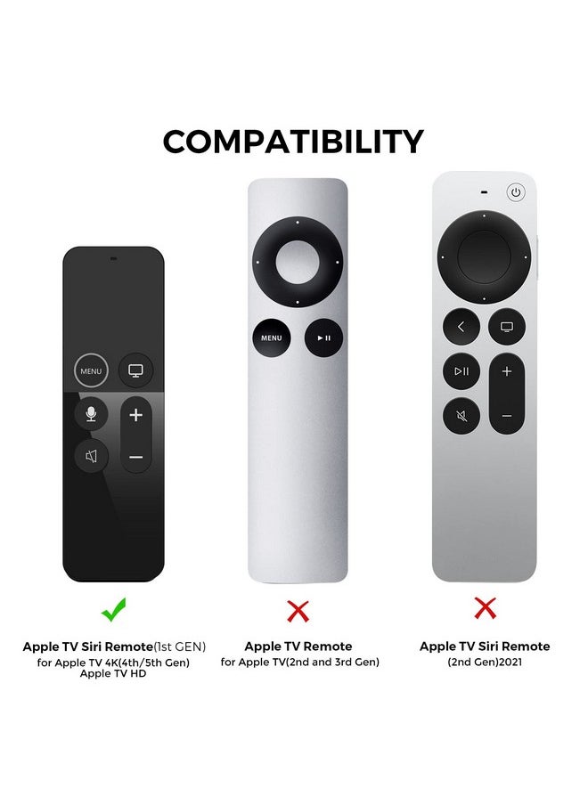 Ahastyle - Protective Case For Apple Tv Siri Remote [1St Gen] With Airtag Holder Anti Slip Silicone Cover Compatible With 2016 Apple Tv Hd And 2017 Apple Tv 4K [1St Generation] (Glow Green) - Image 1