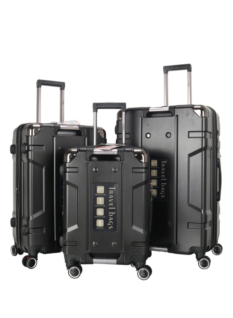 ستارجولد طقم حقائب سفر بعجلات من 3 قطع TPC عجلات جانبية صلبة مع قفل TSA - Image 1