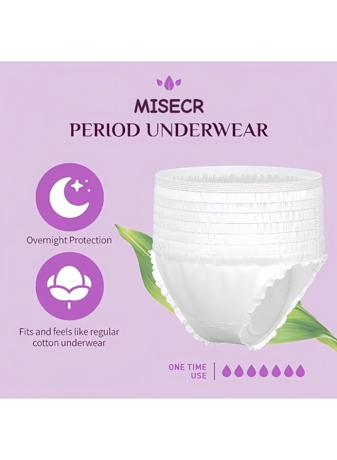 ميسكر 10 عبوات من سراويل الدورة الشهرية للحماية الصحية، 10 عبوات من الفوط الصحية ذات نمط السروال، ملابس داخلية واقية للنساء، متوسطة/كبيرة/كبيرة تسحب لأعلى - Image 2