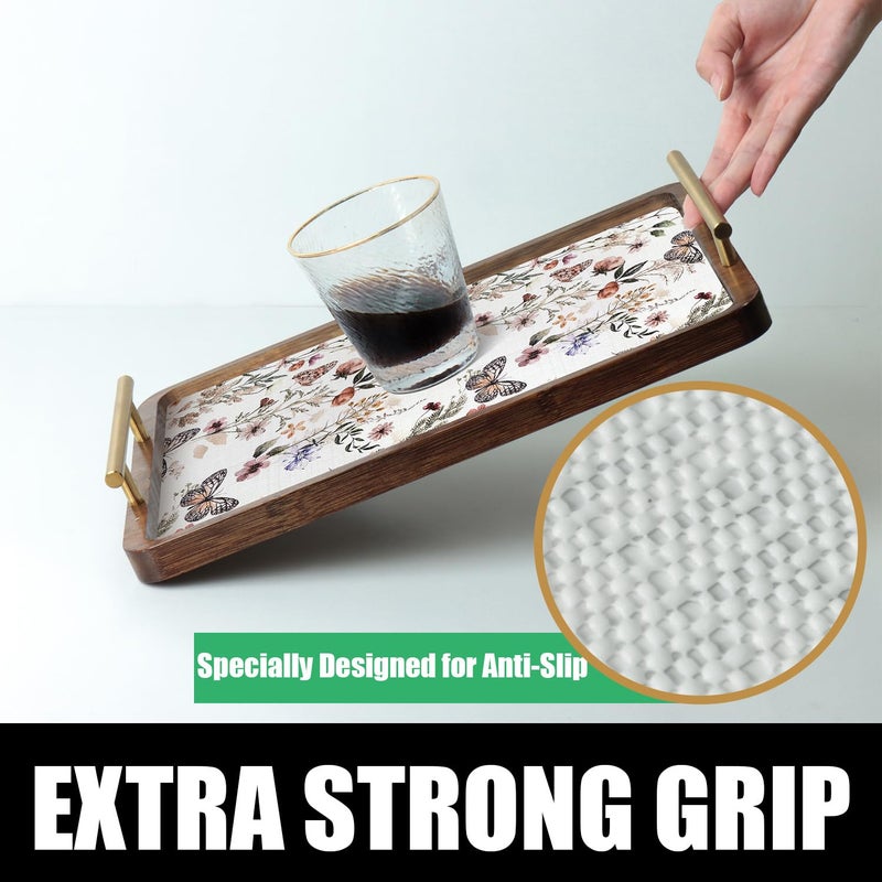 Amiitay Floral Shelf Liners Non Adhesive and Strong Non-Slip Shelf and Drawer Liners for Kitchen Cabinet Wire Fridge, Waterproof Shelf Drawer Liner,Easy to Clean,12IN x 10FT - Image 4
