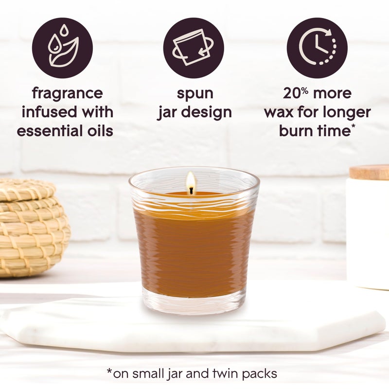 Glade 1-Wick Scented Candle Jar, Cashmere Woods, Air Freshener Infused with Essential Oils, 4.08 Oz, 2 Count - Image 4