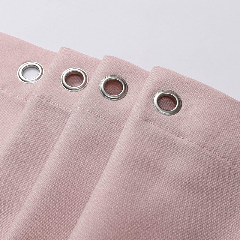 OVZME Zora Blush Pink Shower Curtain, Fabric Shower Curtain for Bathroom - Soft Cloth Hotel Spa Quality, Water Repellent Bath Curtain, Washable Shower Curtain Set with 12 Hooks, Grommets Top, 72Wx72L - Image 4