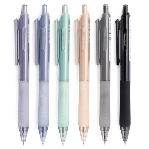 NNY Gel Pens Black Ink Pen 0.5mm with Comfort Grip for Smooth Writing, School & Office Supplies (6 Pack) - Image 1