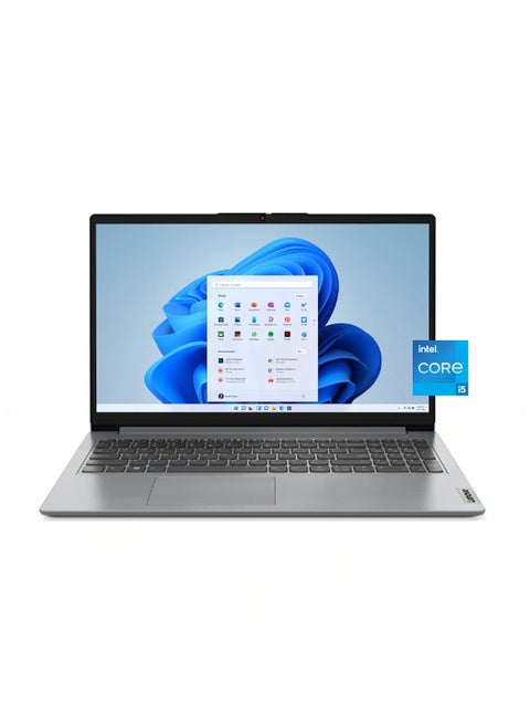 Ideapad 1   Laptop, 15.6 Inch FHD Display, Intel Core i5-1335U, 16GB RAM, 256GB SSD, Integrated Graphics, Window 11 Home English Cloud Grey