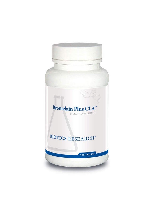 بيوتيكس ريسيرش يوفر منتج Biotics Bromelain Plus CLA البروميلين والبابين، ويوفر دعمًا إضافيًا للإنزيمات، ويدعم الراحة العضلية، 100 قرص - Image 1