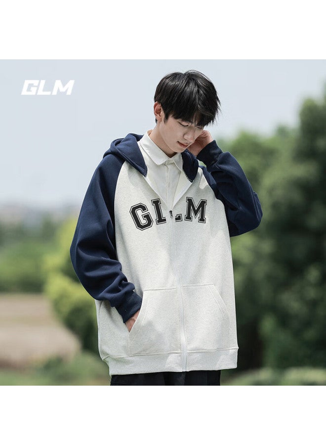 Glm Men's Autumn Hoodie Korean Style Trendy Sports Casual Zip-up Jacket Outerwear - Image 2