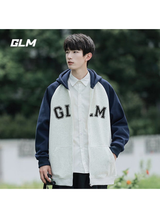 Glm Men's Autumn Hoodie Korean Style Trendy Sports Casual Zip-up Jacket Outerwear - Image 1
