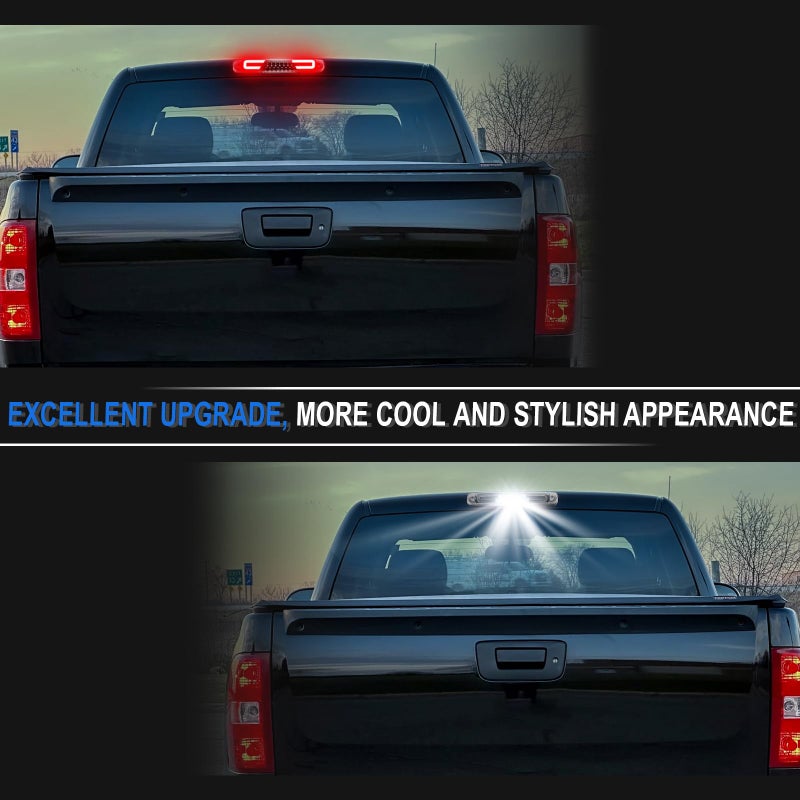 SHINEFIT LED Third Brake Light Replacement for 2007-2014 Silverado Sierra 1500 2500 3500 HD High Mount Stop 3rd Brake Light White Cargo Light Lamp - Image 5