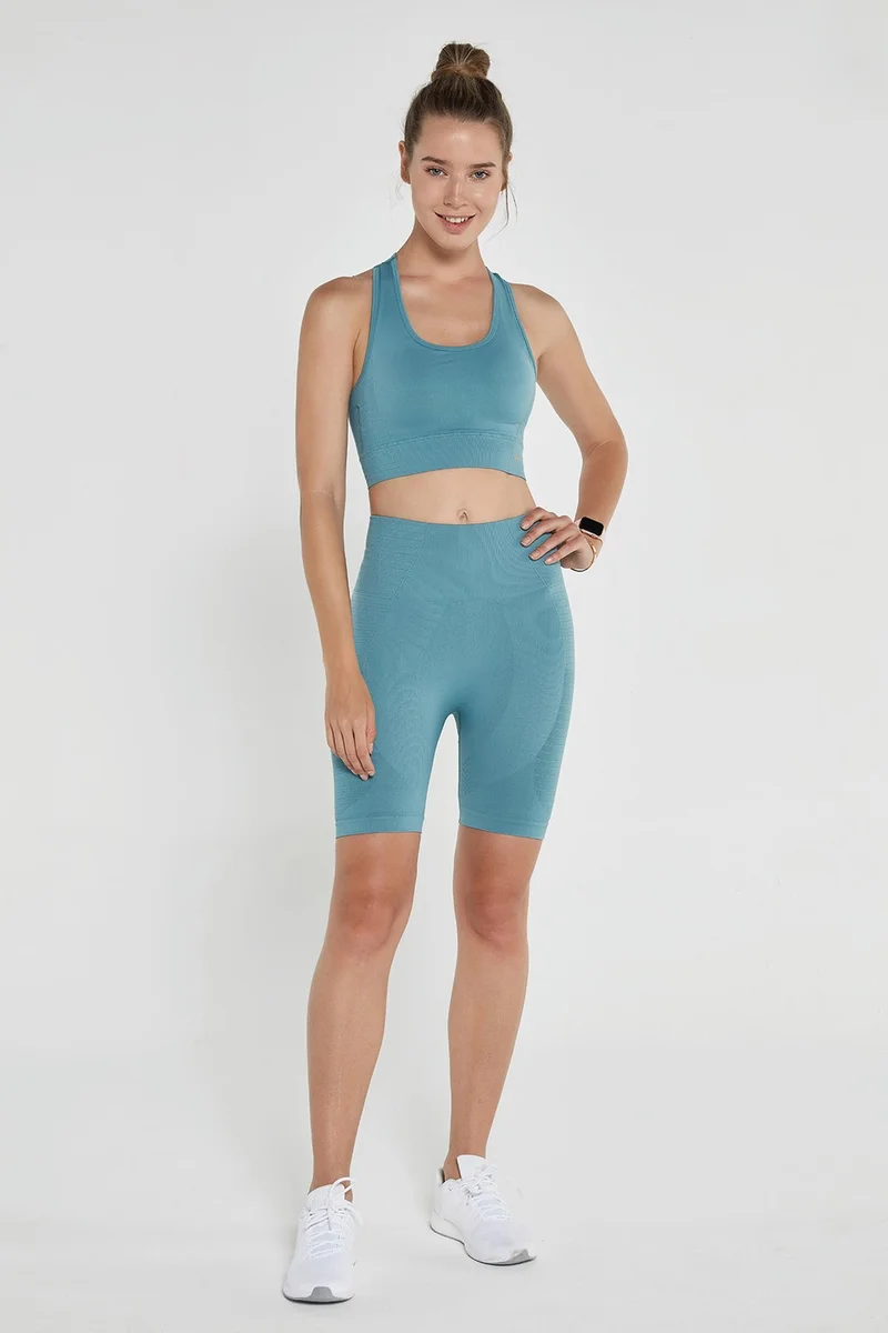 Jerf Gela Double Layer Kompress Sport Bra Aqua Green
