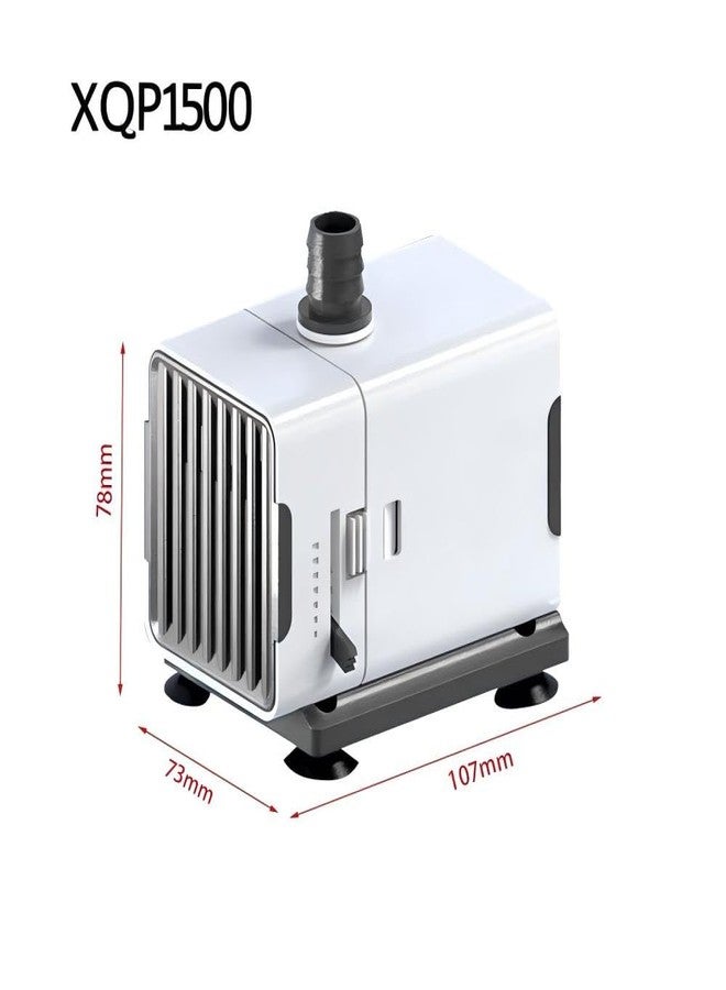 Aquarium XQP1500 Ultra Quiet Submersible Water Pump, 23W Aquarium Fountain Pump, Adjustable Flow, 1500L/h, 1.8m Lift, 16mm Outlet, Suction Cups for small Pond, Hydroponics, Fish Tank - Image 5