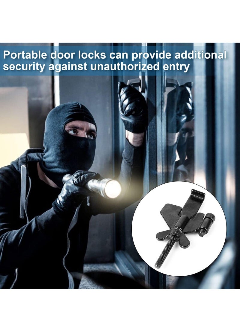 Portable Door Lock, Home Security Door Locker Travel Lockdown Locks for Additional Safety and Privacy Security Devices for Traveling Hotel Home Apartment College  - Image 4