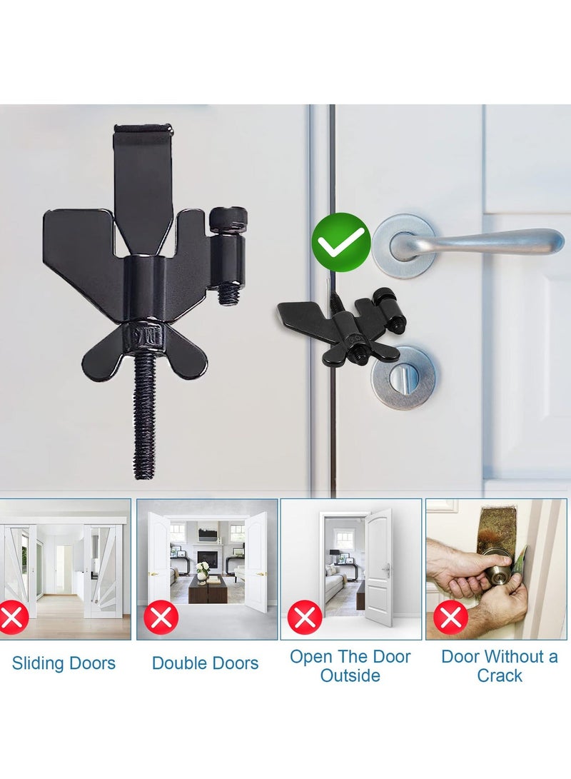 Portable Door Lock, Home Security Door Locker Travel Lockdown Locks for Additional Safety and Privacy Security Devices for Traveling Hotel Home Apartment College  - Image 5