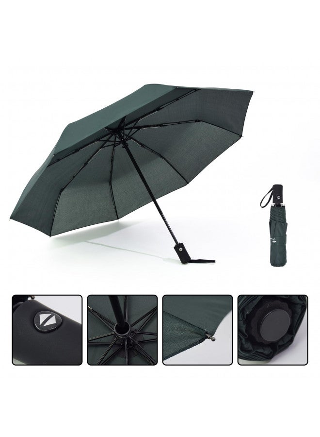 SY COMPACT Travel Umbrella Windproof Automatic Umbrellas-Factory Outlet umbrella-Dark Green - Image 1