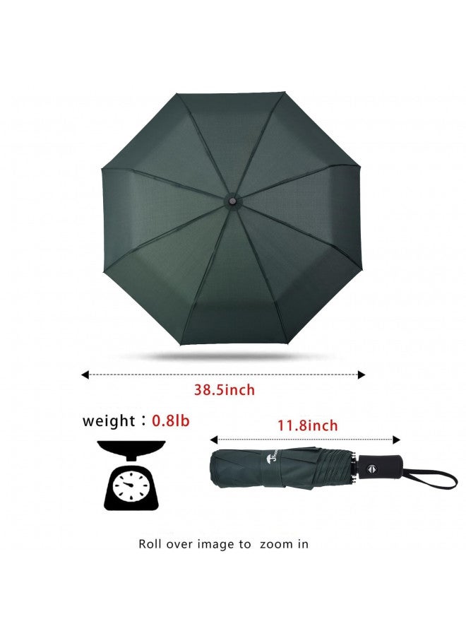 SY COMPACT Travel Umbrella Windproof Automatic Umbrellas-Factory Outlet umbrella-Dark Green - Image 3