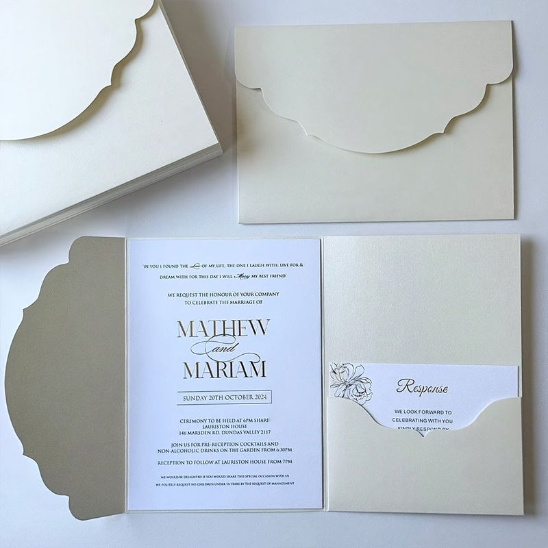 Ivory Pearlized Cardstock For Wedding invitations And Decorations - Image 4