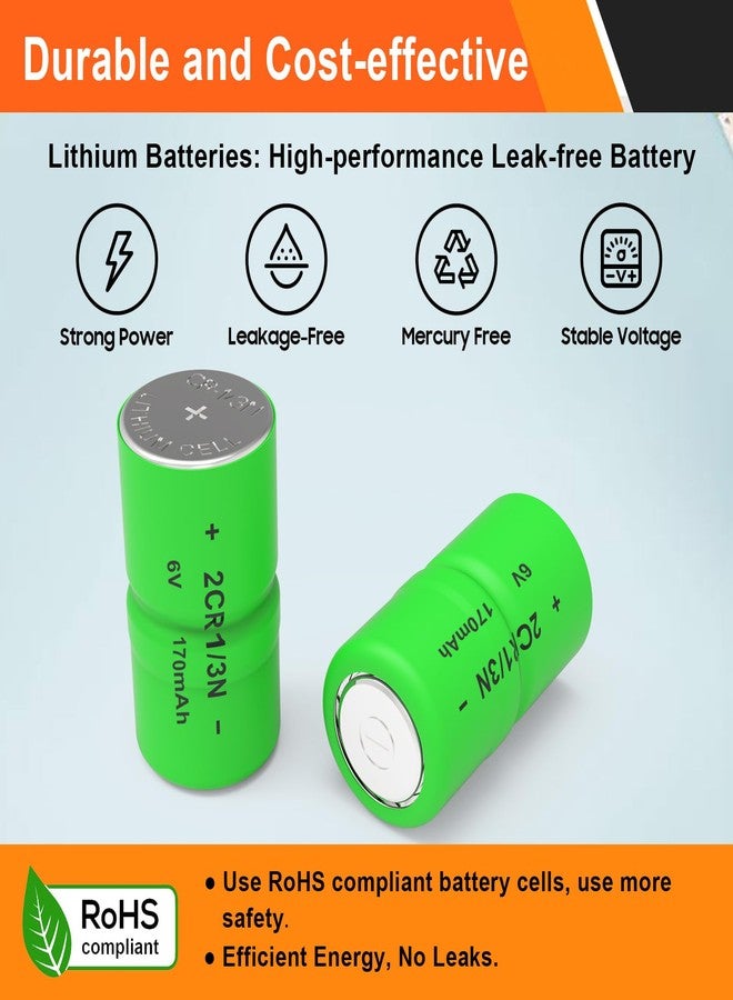 عبوة من 4 بطاريات 2CR1/3N 6V لأطواق الكلاب | سلسلة ملحومة لثبات فائق | متوافقة مع أجهزة Pet Stop وDog Guard وExtreme PTPIR-003/DG-3000/PCC-100 وغيرها - Image 3