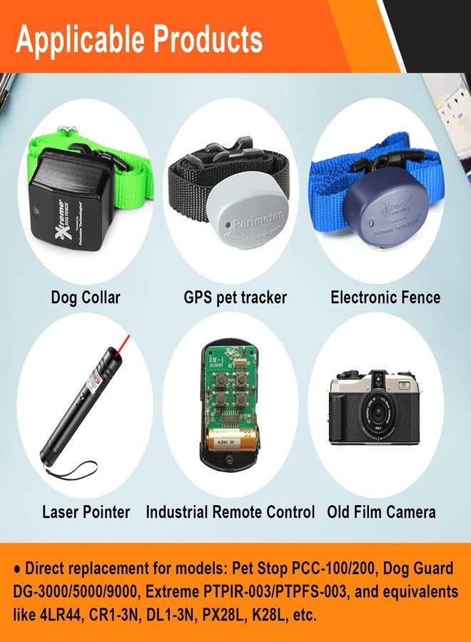 عبوة من 4 بطاريات 2CR1/3N 6V لأطواق الكلاب | سلسلة ملحومة لثبات فائق | متوافقة مع أجهزة Pet Stop وDog Guard وExtreme PTPIR-003/DG-3000/PCC-100 وغيرها - Image 5