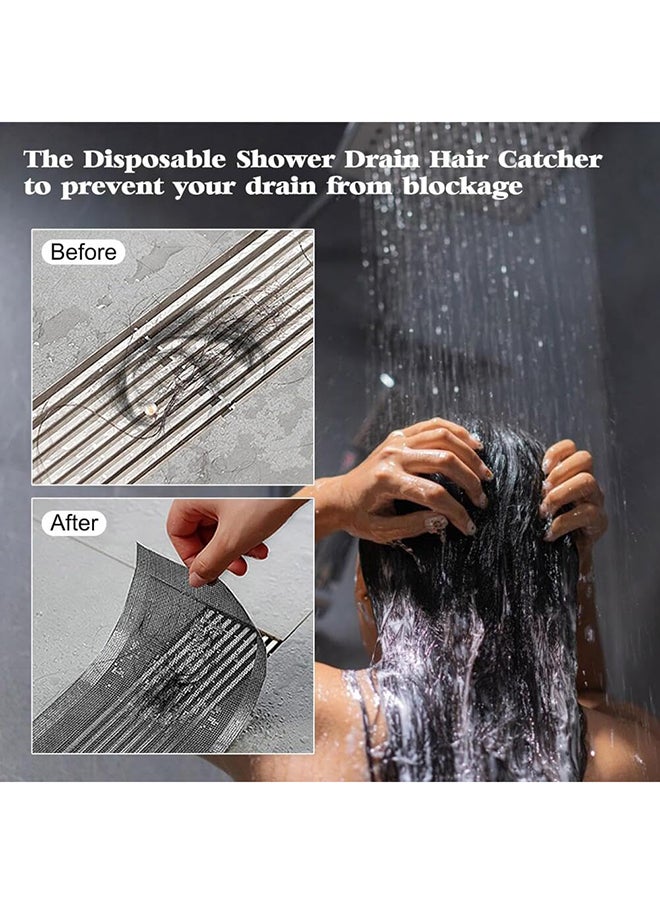 Generic Disposable Shower Drain Hair Catcher 7Cm X 10M,Cutable Shower Drain Hair Catcher Mesh Sticker With Removal Shovel,Diy Drain Hair Stopper Drain Covers Suitable For Bathroom Bathtub Kitchen  - Image 3