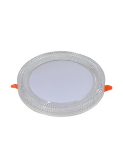 El Rawda Lighting Crystal Panel Inside Gypsum, Zipper Clip, Suitable For All Openings Inside Gypsum, 35 Watts, White Lighting With A White Lighting Frame 23x23x4 cm 