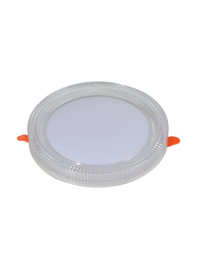 El Rawda Lighting Crystal Panel Inside Gypsum, Zipper Clip, Suitable For All Openings Inside Gypsum, 35 Watts, White Lighting With A White Lighting Frame 23x23x4 cm