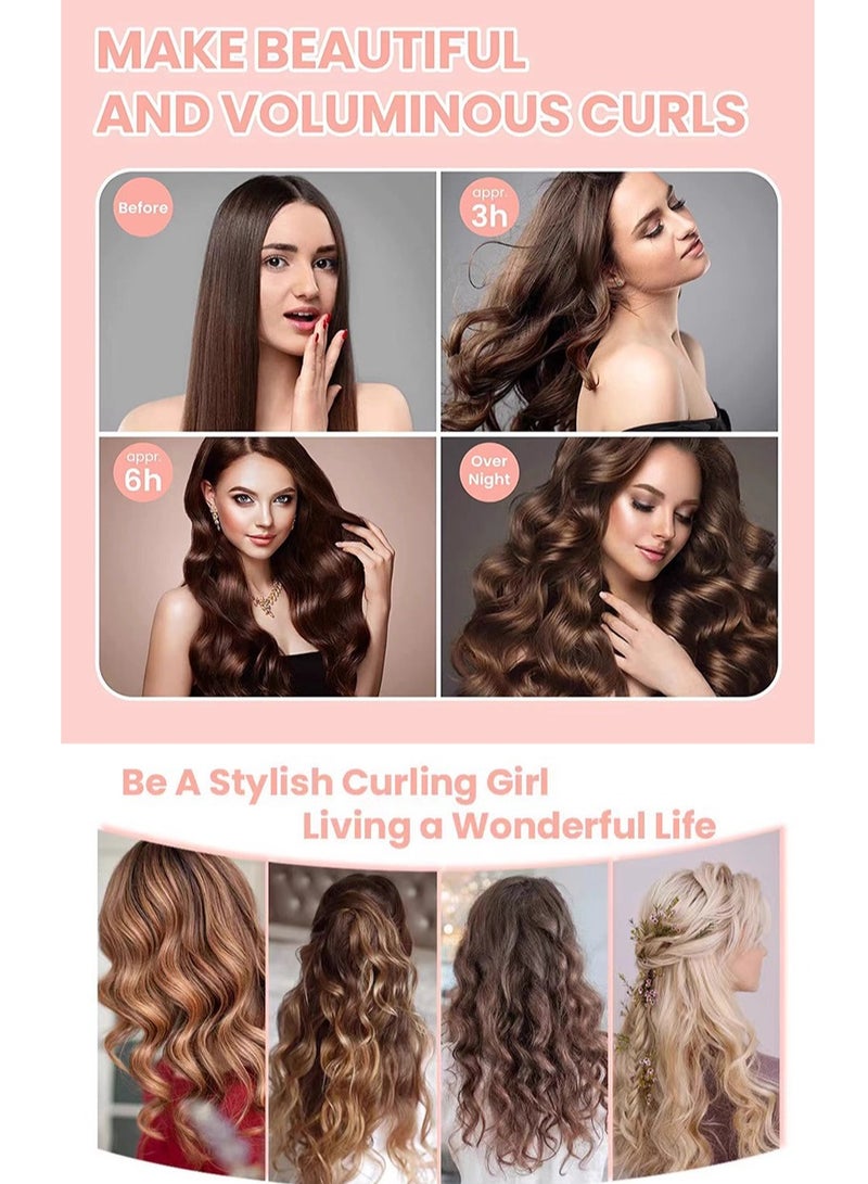 RedMapleTEK Heatless Hair Curler, Flexi Rods with Hook, No Heat Curlers for All Hair Types, Overnight Heatless Curls for Blowout Hair （Khaki) - Image 3