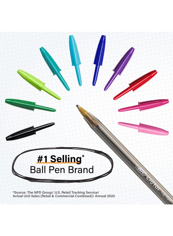 BIC Cristal Xtra Bold Ballpoint Pens, Bold Point (1.6mm) For Vivid And Dramatic Lines, Assorted Colors, 24-Count Pack - Image 4