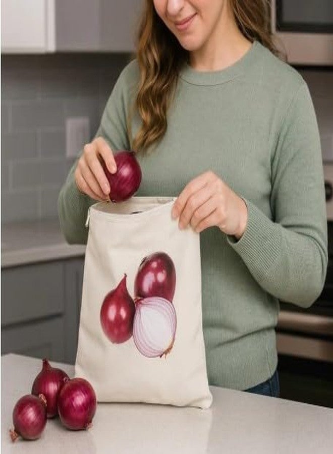 DixitHeaven Reusable Cotton Vegetable Storage Bags for Fridge, Washable Breathable Cloth Bags, Plastic-Free Kitchen Organizer, 12x12 Inches, Pack of 10 - Image 5