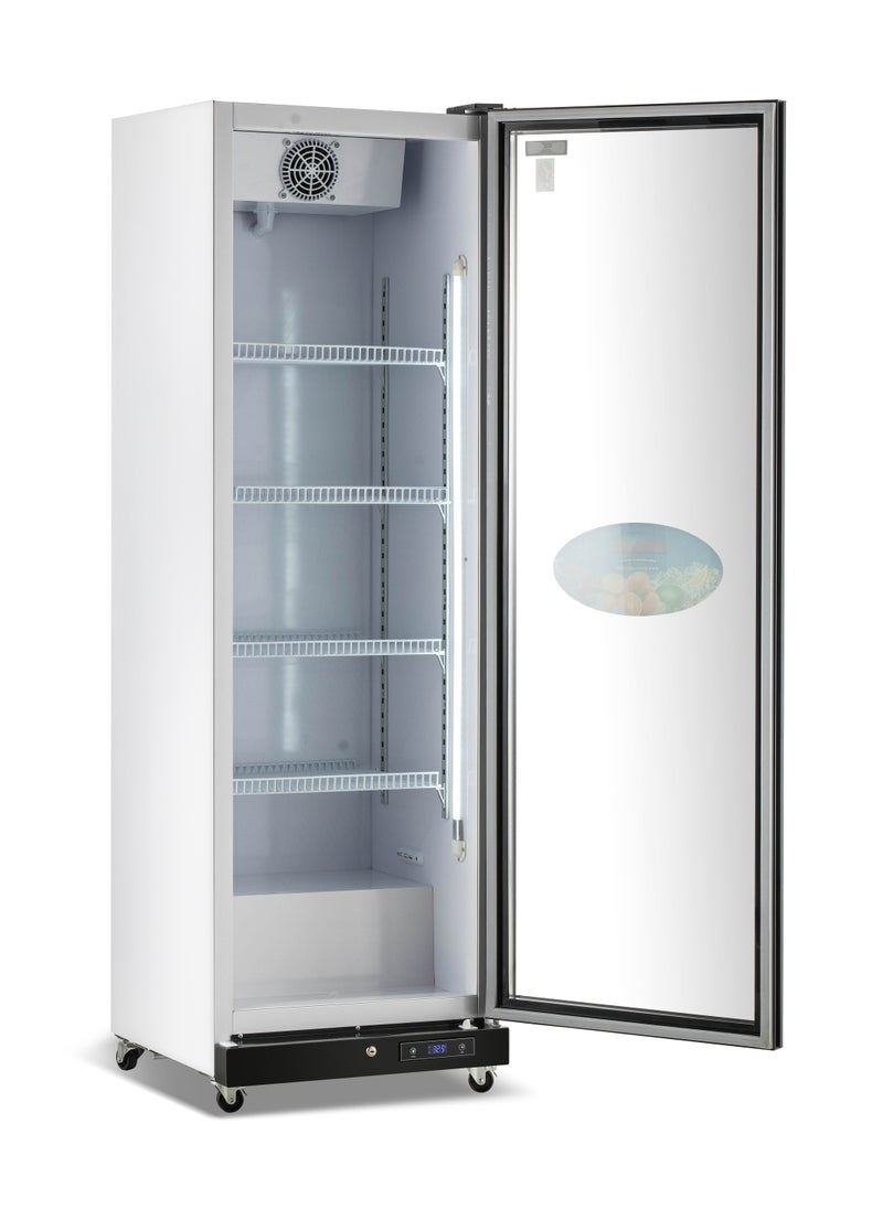 GENERALTEC - Generaltec Showcase Chiller Single Glass Door, White Color, with 5 Year Compressor & 1 Year Full Warranty - Image 1