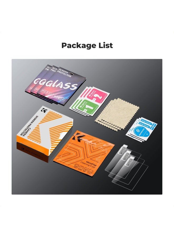 OSHIMA 3 Packs Screen Protector, for Canon G7X Mark II /G7X II/ G7X III/ G7 X / G9X Mark II / G9 X /G9X II/ G5X II/G5X/G5 X Mark II / G5X Camera, Tempered Glass Easy to Install Protection with Fingerprint Anti-Scrach - Image 2